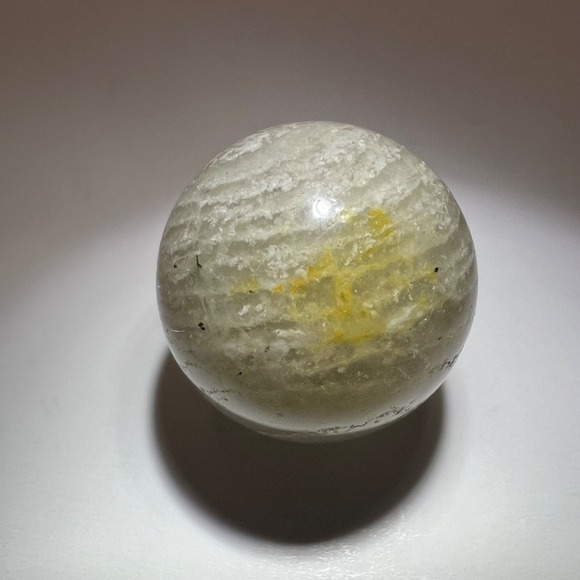 Thousand Layer Quartz Lodolite Mini Sphere Marble Meditation Healing Stone (#11) - Picture 4 of 9